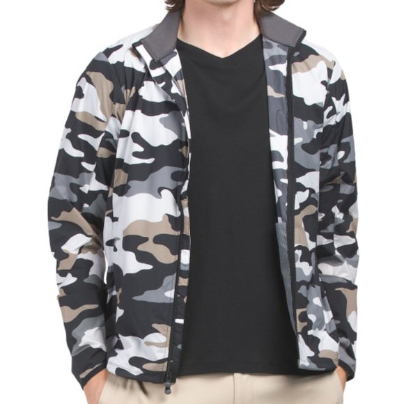 Greyson Trailwolf Lightweight Windproof Golf Jacket Mens L XL Fog Camo - Picture 2 of 7
